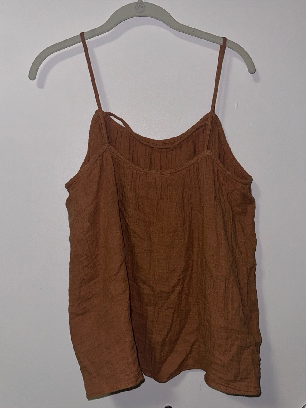 H&M Flowy Golden Spaghetti Strap Tank Top